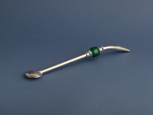 Бомбижья (бомбилья) для мате #67, 19.5 см., (бомбилья с камнем + ершик) купить в Минске, Бомбижьи (бомбильи)