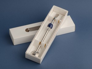 Бомбижья (бомбилья) для мате #68, 19.5 см., (бомбилья с камнем + ершик) купить в Минске, Бомбижьи (бомбильи)