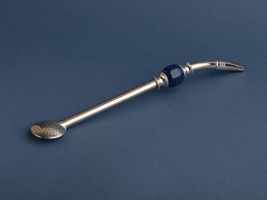 Бомбижья (бомбилья) для мате #68, 19.5 см., (бомбилья с камнем + ершик) купить в Минске, Бомбижьи (бомбильи)