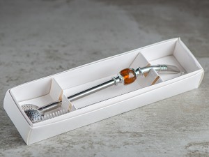 Бомбижья (бомбилья) для мате #81, 19.5 см., (бомбилья с камнем + ершик) купить в Минске, Бомбижьи (бомбильи)