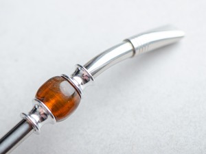 Бомбижья (бомбилья) для мате #81, 19.5 см., (бомбилья с камнем + ершик) купить в Минске, Бомбижьи (бомбильи)