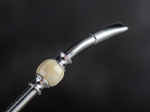 Бомбижья (бомбилья) для мате #82, 19.5 см., (бомбилья с камнем + ершик) купить в Минске, Бомбижьи (бомбильи)