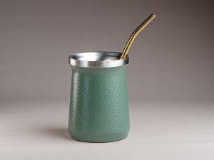 Матешница (калабас, калебас) #452, "Зеленый" металлический 250 мл. купить в Минске, Матешницы (калабасы, калебасы)