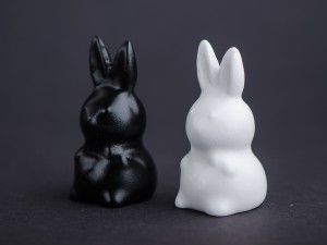 Фигурка в ассортименте #462, "Заяц" (черный, белый) , гипс 6х3х3 см. купить в Минске, Фигурки на чабань