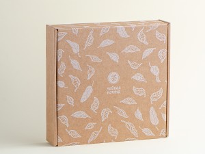 Подарочная Коробка "Чайная Почта" с бечевкой/лентой, картон, 22,5х21,5х5 см., Упаковка