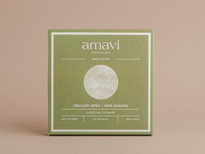 Шоколад Amavi «Горький 85% Лесной орех» 50 г., Шоколад без сахара