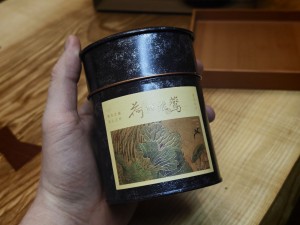 Подарочная упаковка для чая "Ласточки и Лотосы", 2 банки, пакет. , Упаковка