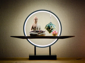 Будда (подставка для благовоний #498), с подсветкой + аромаконусы. купить в Минске, Посуда -20% (код на главной)